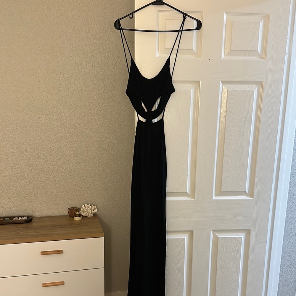 Black Maxi Dress with Cutouts